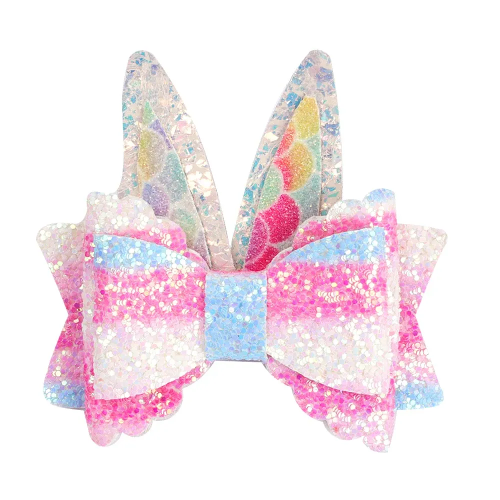 Chunky Glitter Hair Bow For Kids & Cute Wings Hairpin