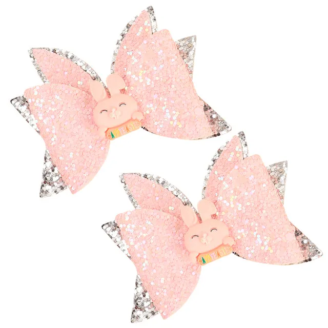 Chunky Glitter Hair Bow For Kids & Cute Wings Hairpin