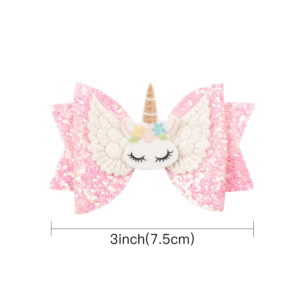 Chunky Glitter Hair Bow For Kids & Cute Wings Hairpin