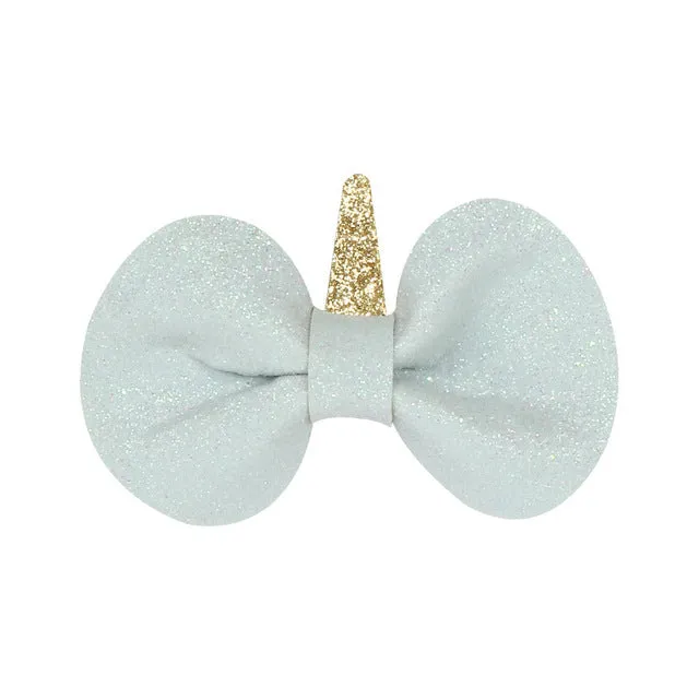 Chunky Glitter Hair Bow For Kids & Cute Wings Hairpin