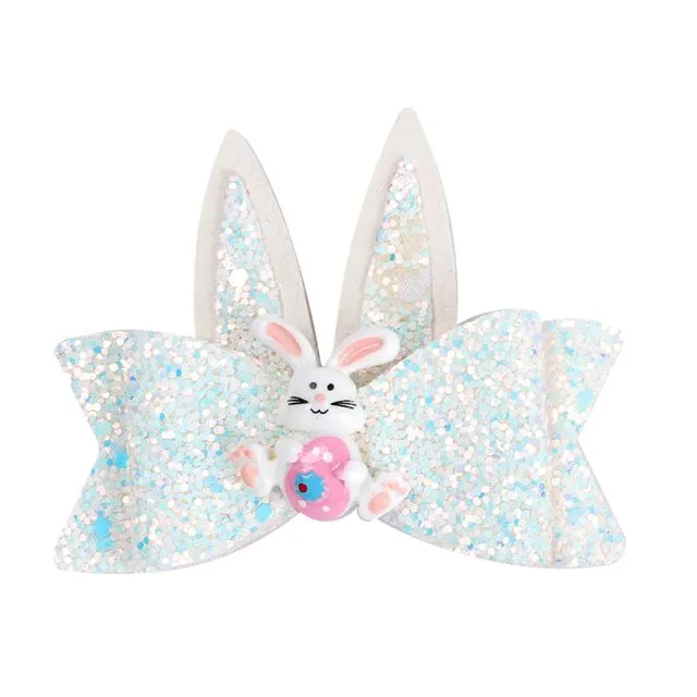 Chunky Glitter Hair Bow For Kids & Cute Wings Hairpin