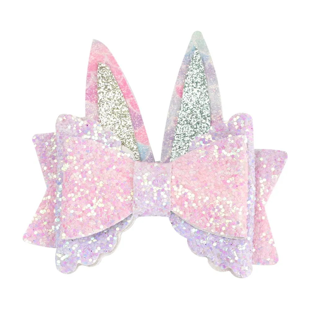 Chunky Glitter Hair Bow For Kids & Cute Wings Hairpin