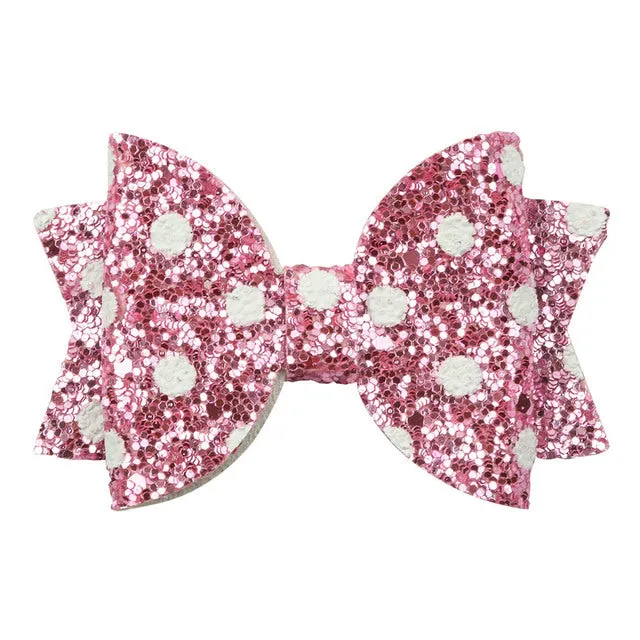 Chunky Glitter Hair Bow For Kids & Cute Wings Hairpin