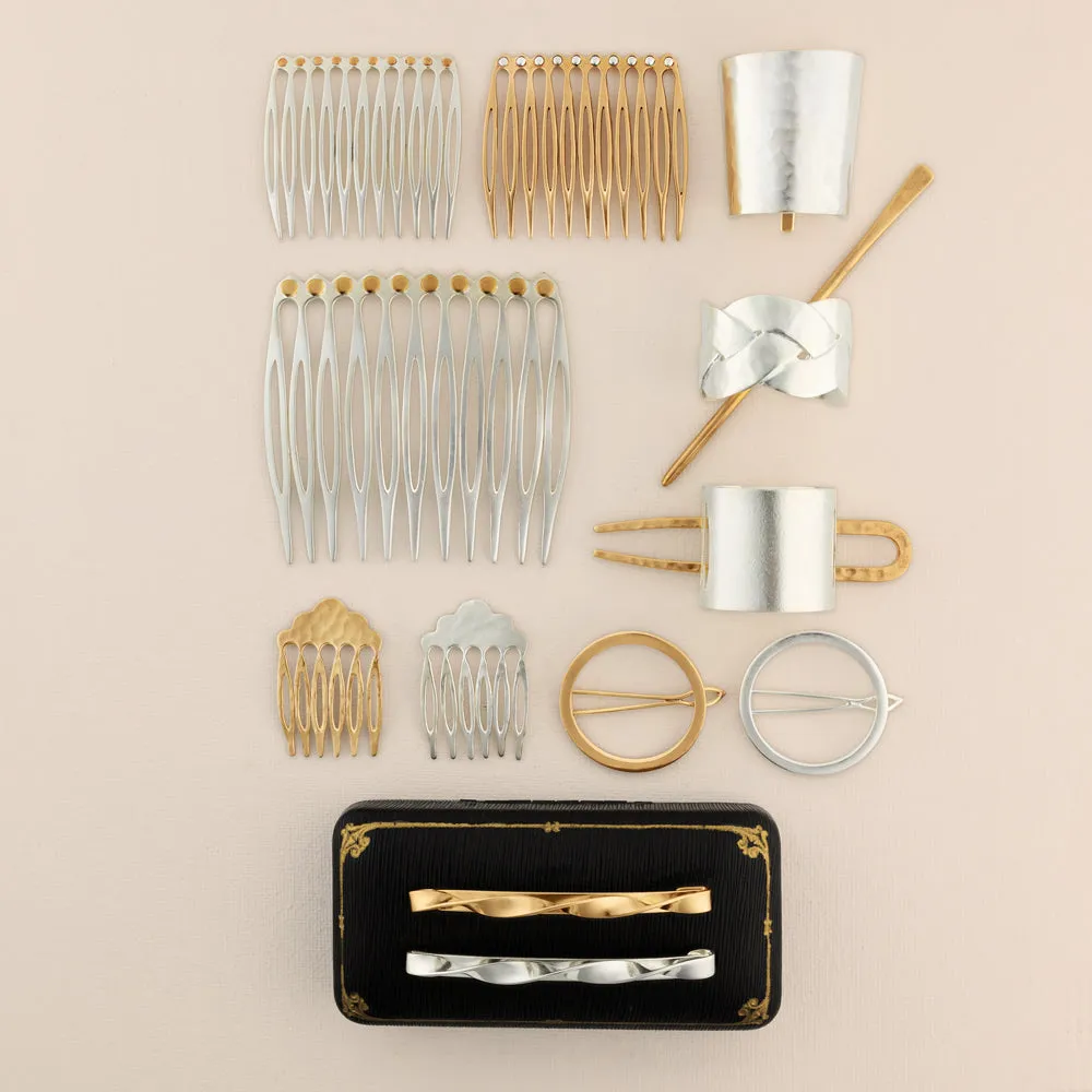 Circle Barrette in Silver | Available to ship January 14, 2025
