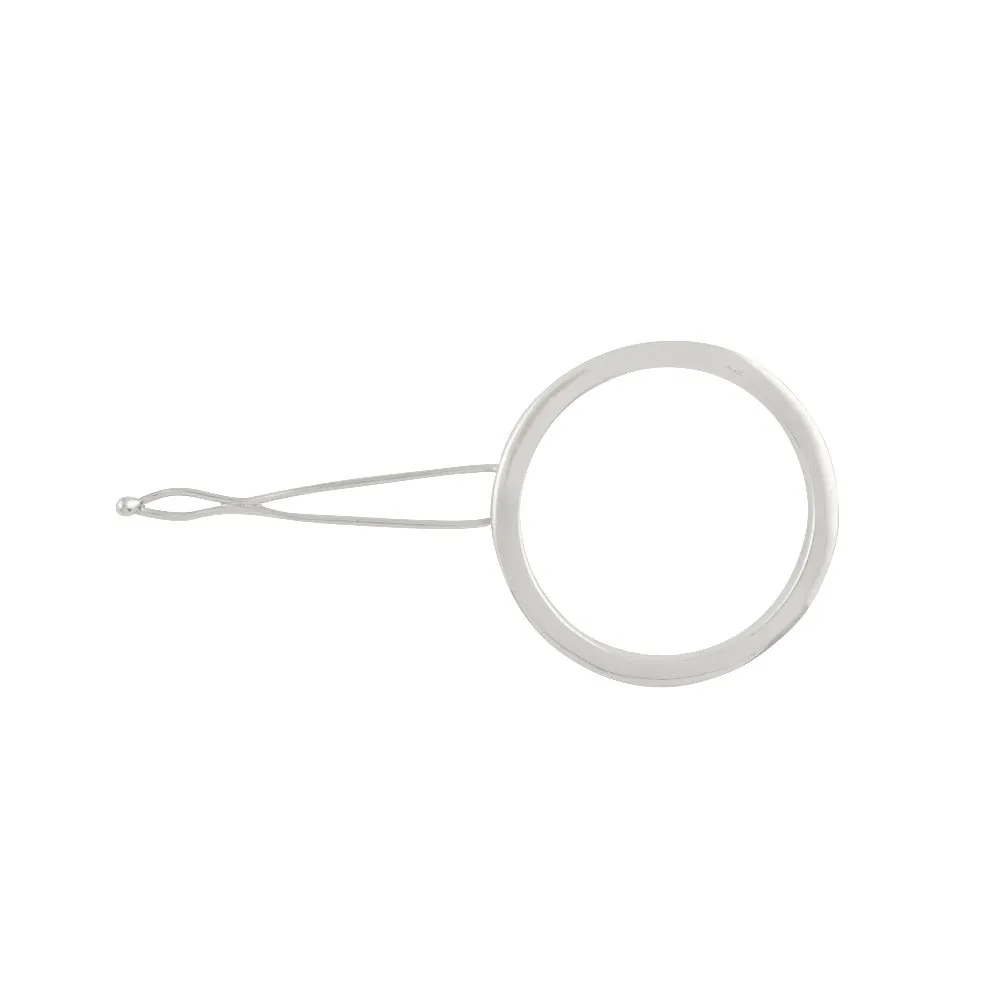Circle Barrette in Silver | Available to ship January 14, 2025