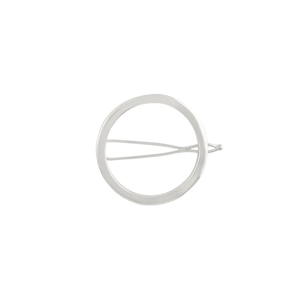 Circle Barrette in Silver | Available to ship January 14, 2025