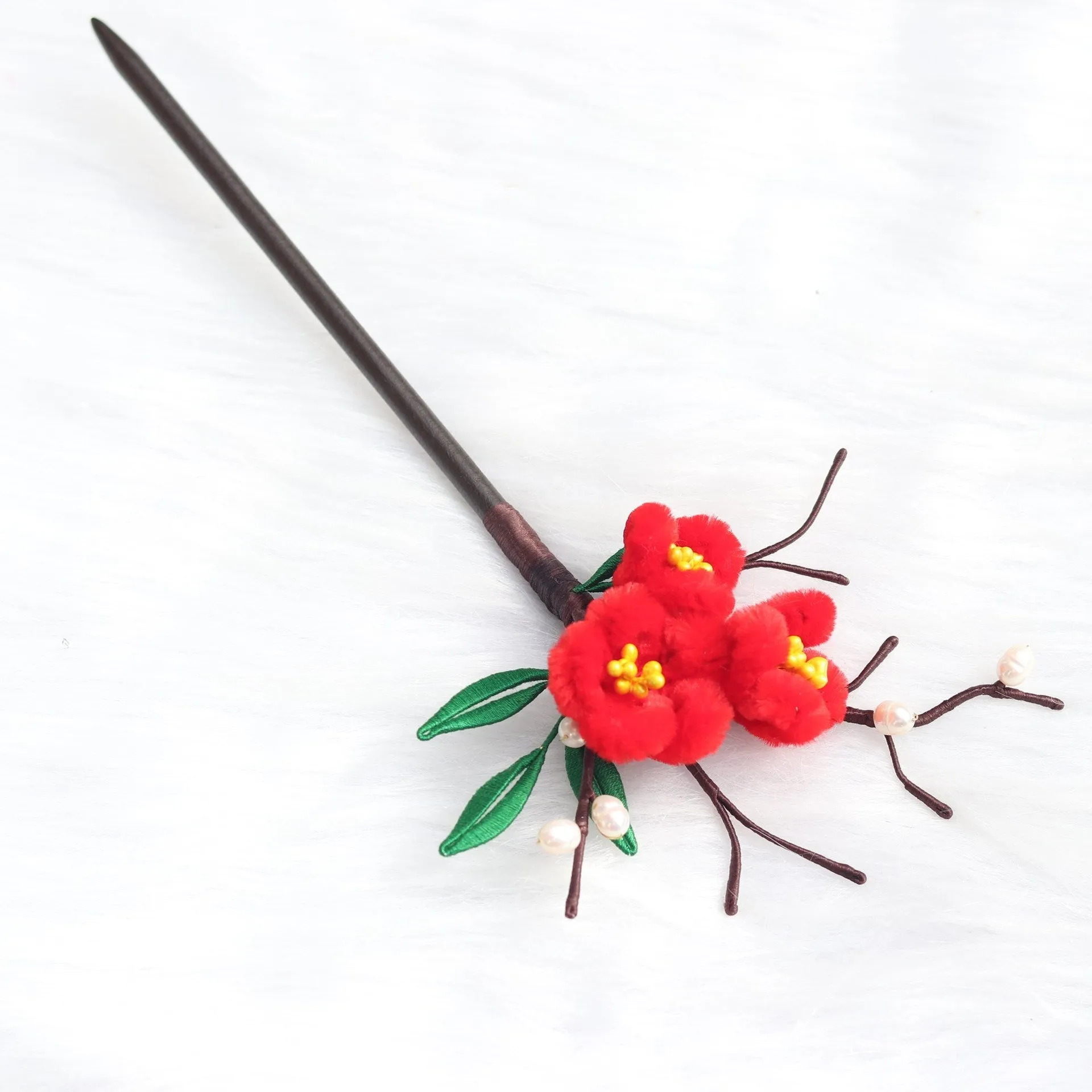 Classical Temperament Imitation Velvet Flower Plum Blossom Hairpin