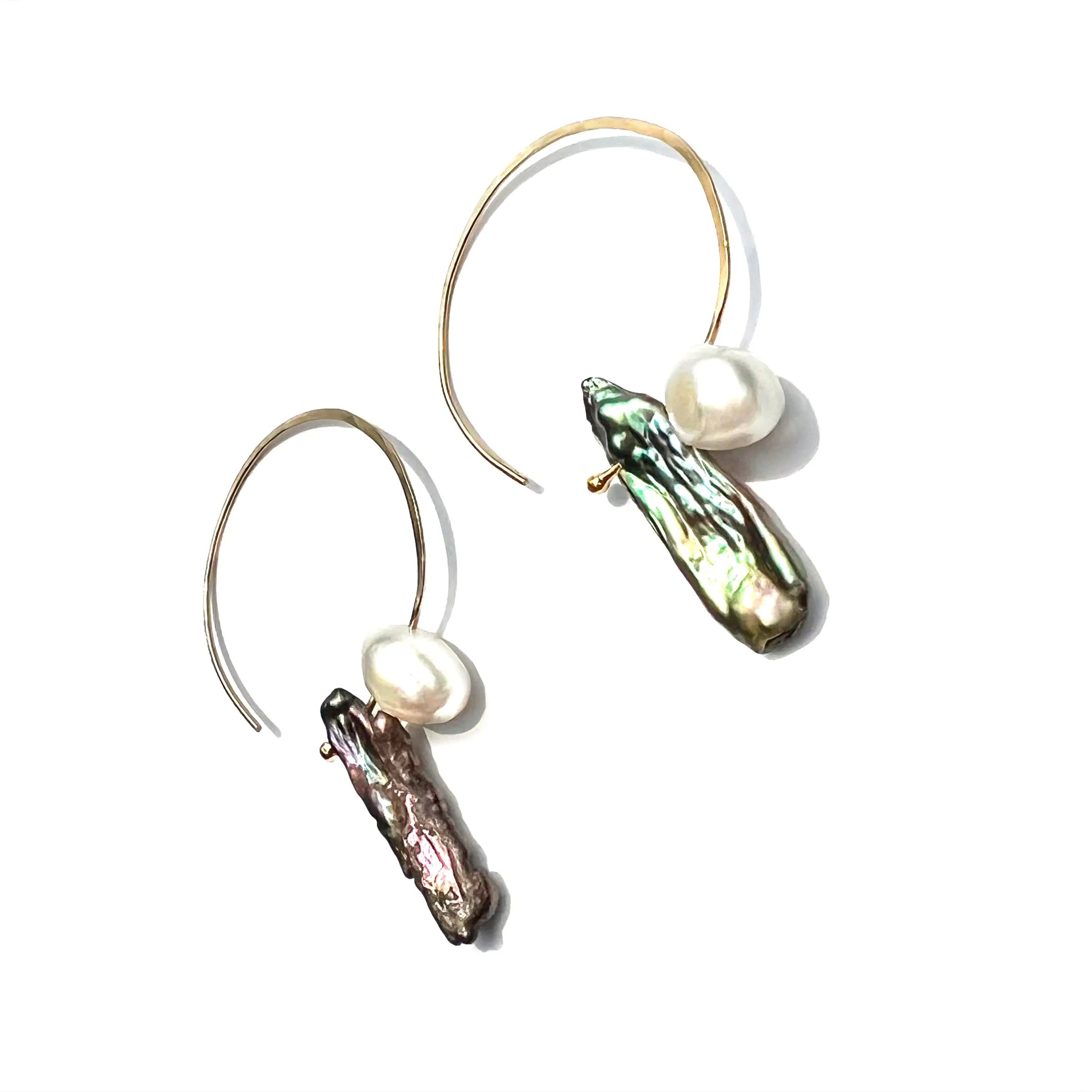 Crescent Moon Hoops