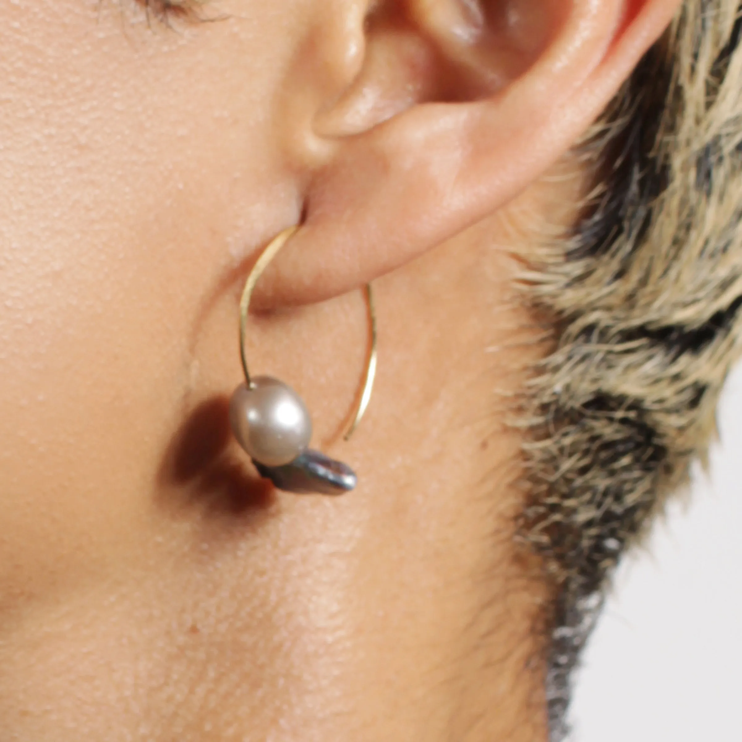 Crescent Moon Hoops