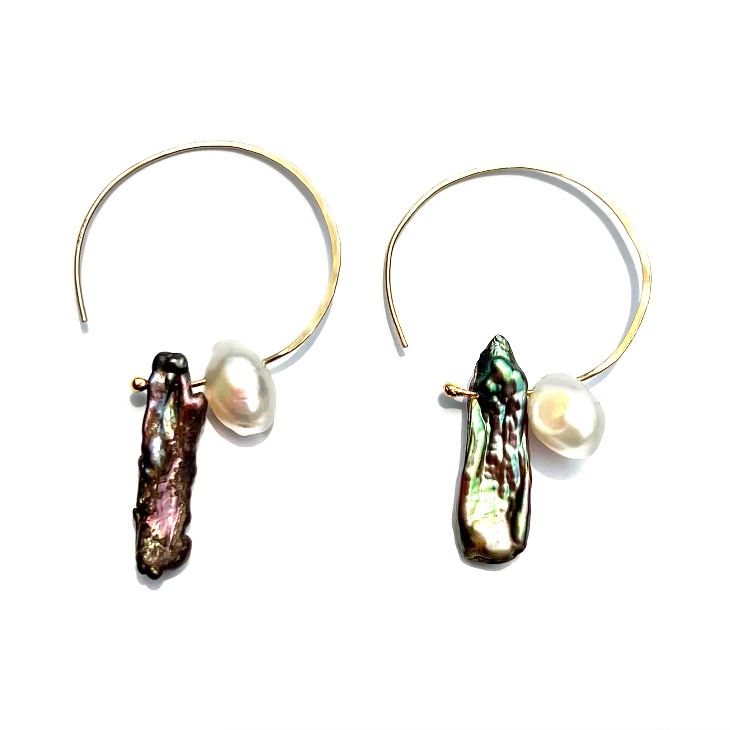 Crescent Moon Hoops