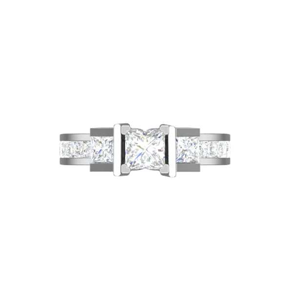 Cubic Zirconia Engagement Ring- Customer Designed Style 4184