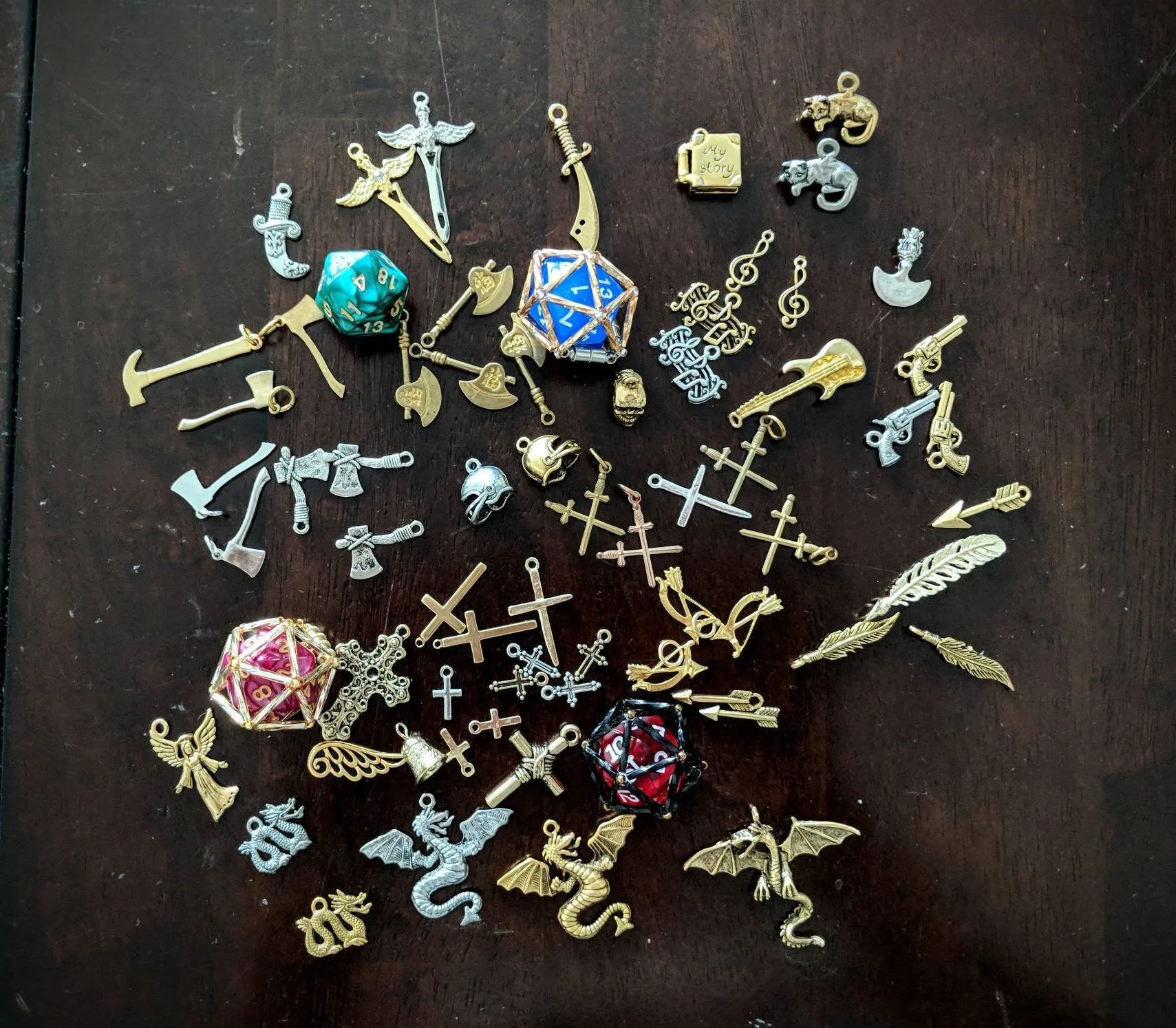 Custom D&D D20 Hairpin