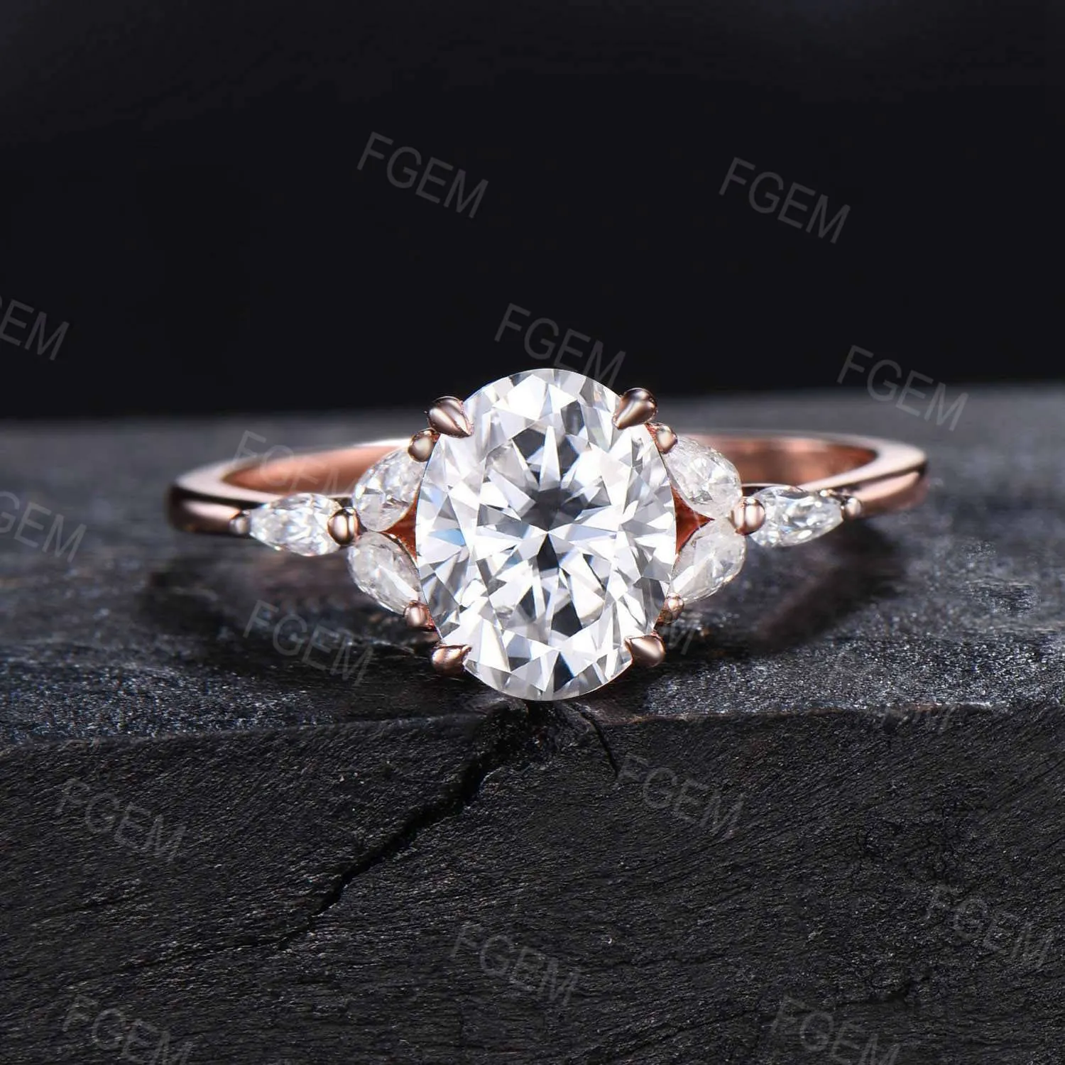 Dainty Butterfly Moissanite Engagement Ring Set 1.5CT Oval Moissanite Bridal Ring 14K Gold Wedding Ring Unique Sapphire Ruby Stacking Ring