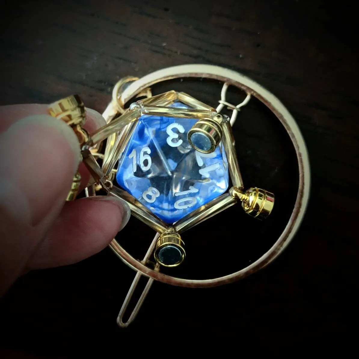DnD D20 Barrette Hair Clip