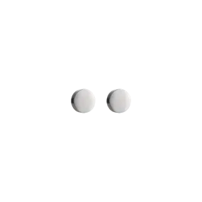 Earrings Round stainless steel silver