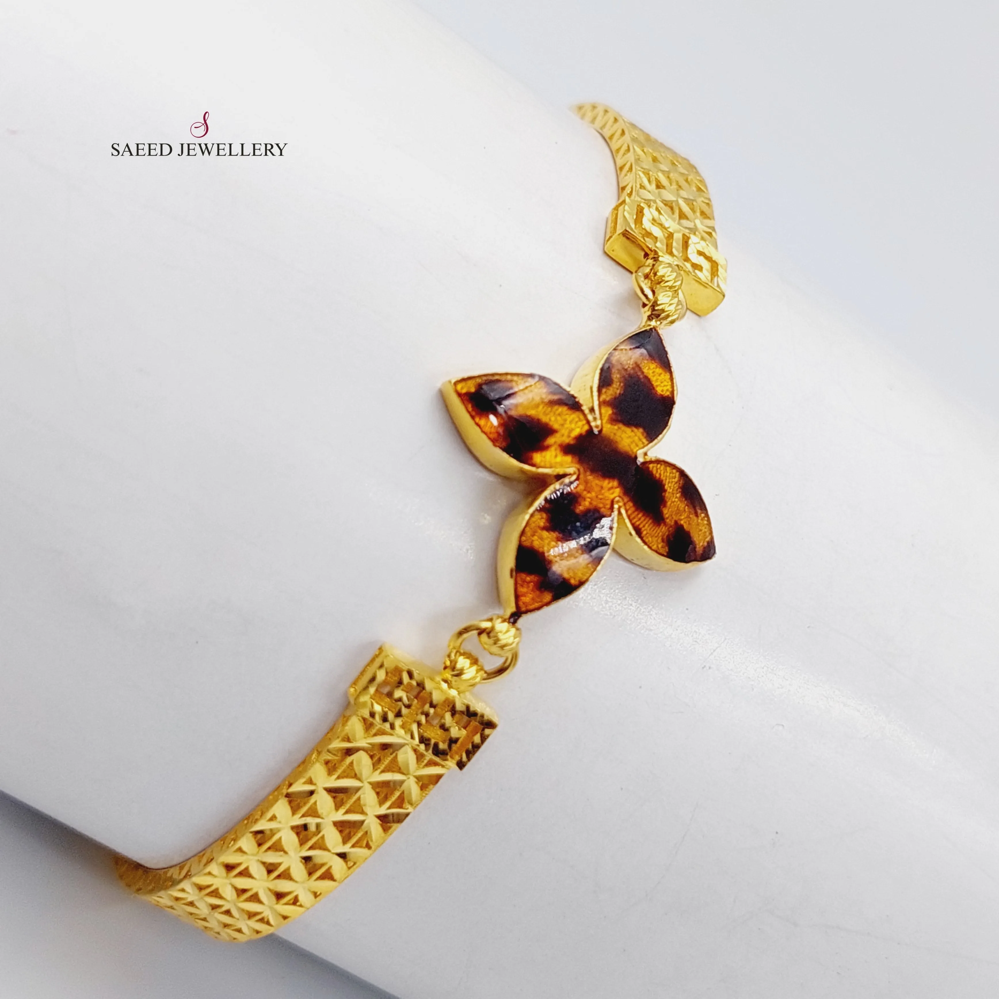 Enameled Turkish Tiger Bangle Bracelet
