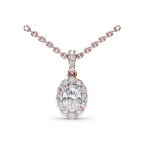 Fana Diamond Halo Necklace