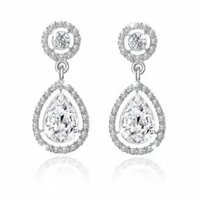 Fashion  AAA Cubic Zirconia Element Drop Earrings Bridal Wedding Earring