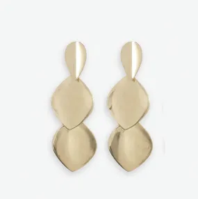 Flora Triple Leaf Dangle Earrings | Ink   Alloy