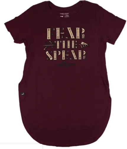 Florida Cracker Trading Co. Women's Burgundy "Fear the Spear" SS Tee
