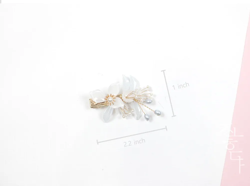 Flower Hair pin in Pink and Skyblue (2 Colors)