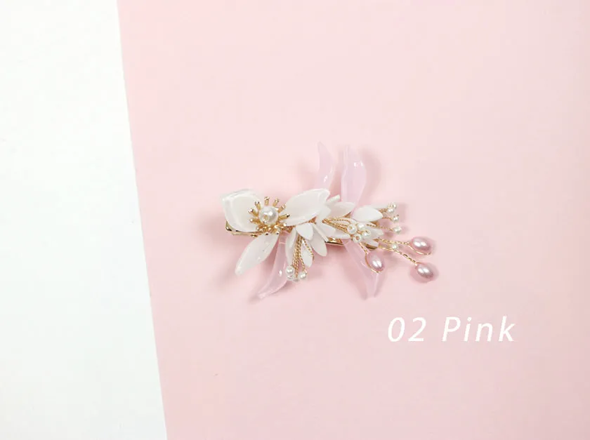 Flower Hair pin in Pink and Skyblue (2 Colors)