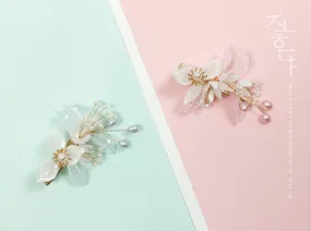 Flower Hair pin in Pink and Skyblue (2 Colors)