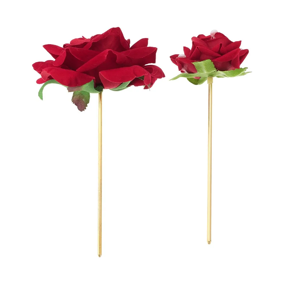 Flytonn New Elegant Retro Pearl Rose Hair Stick For Women Fashion Alloy  Hair Fork Hairpin Hair Accessories Headwear