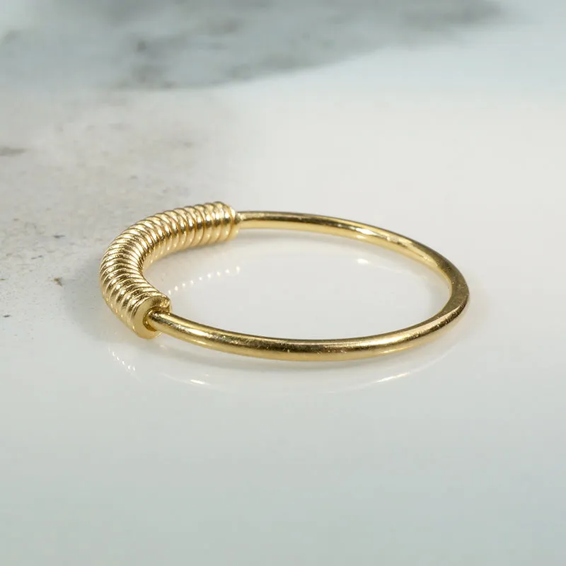 Fun 18k Yellow Gold Coil Ring