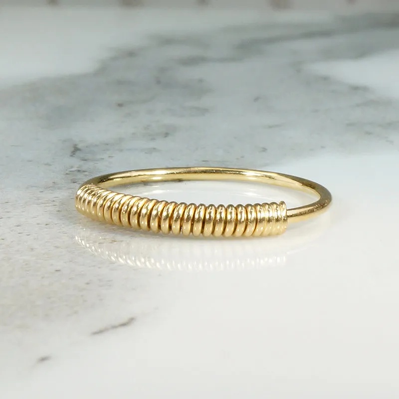 Fun 18k Yellow Gold Coil Ring