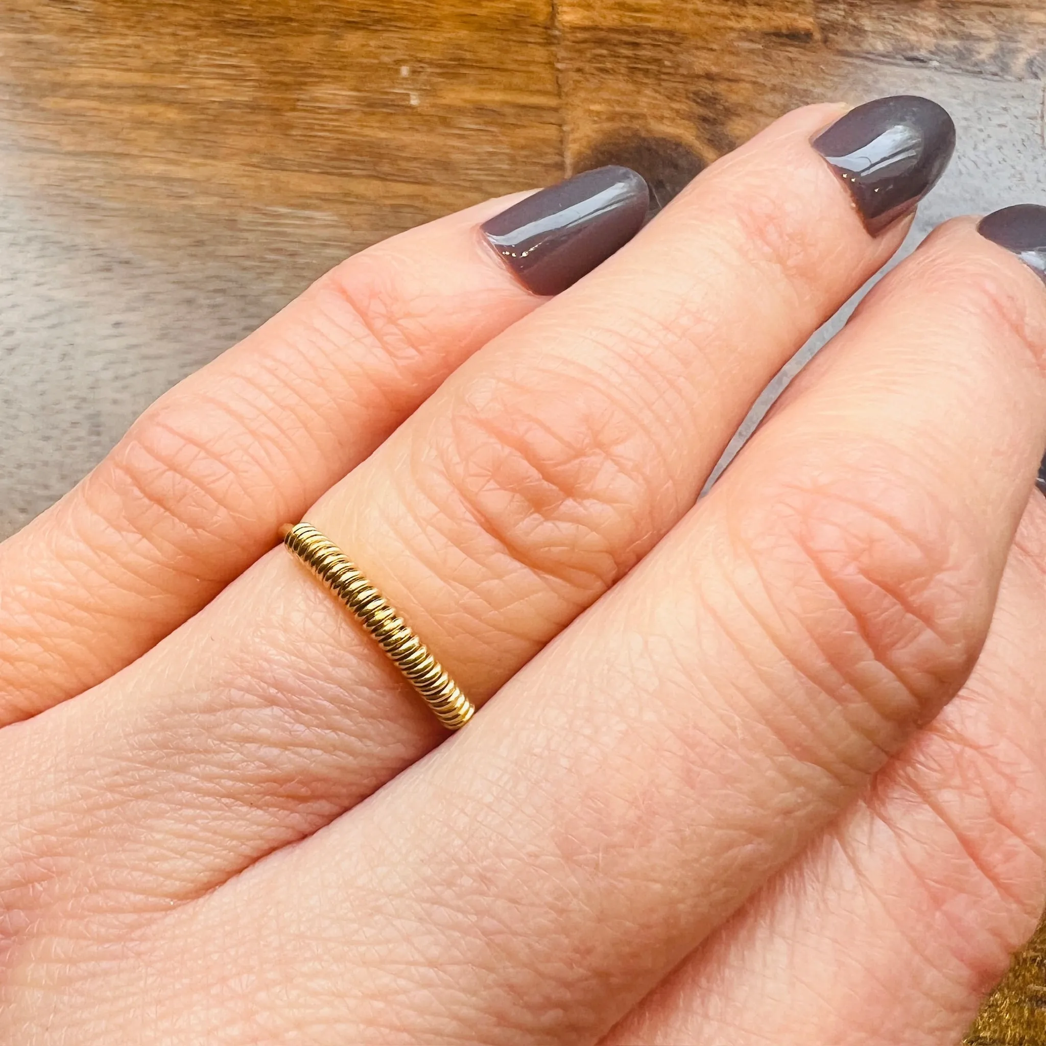 Fun 18k Yellow Gold Coil Ring