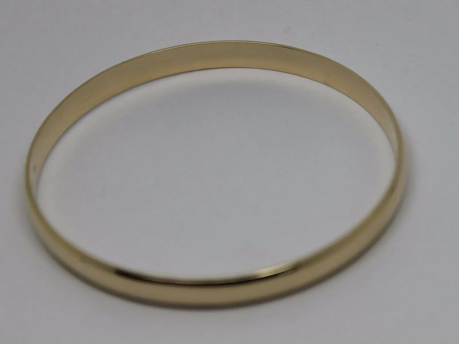 Genuine 9ct 9kt FULL SOLID Heavy Yellow, Rose or White gold 5mm wide half round 57mm inside diameter