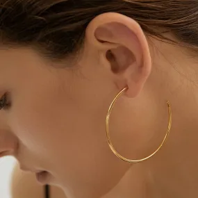 Gold Hoop Large Statement Earrings