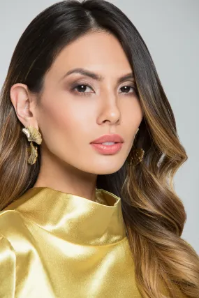 Gold Jasmine Stud Earrings