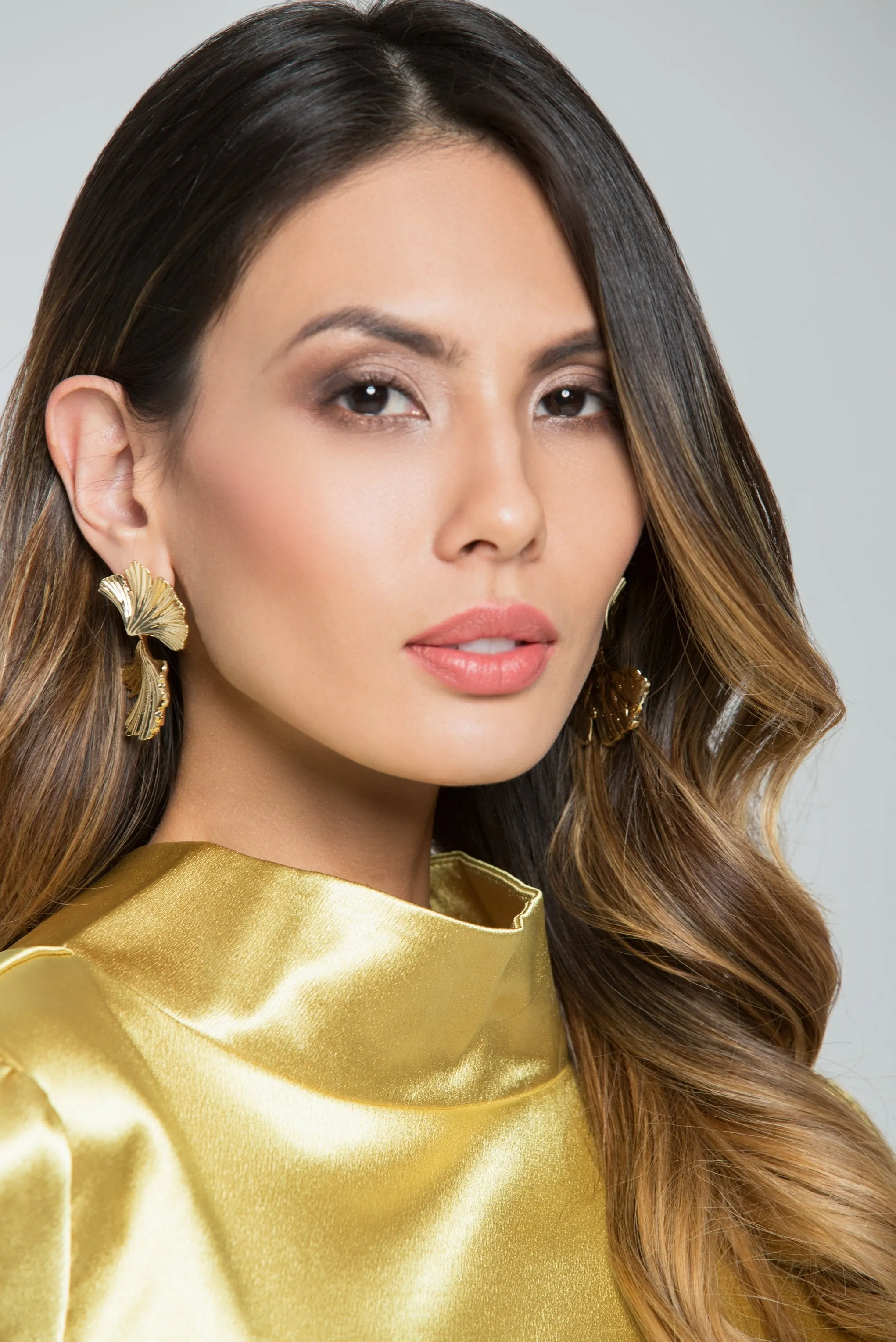 Gold Jasmine Stud Earrings