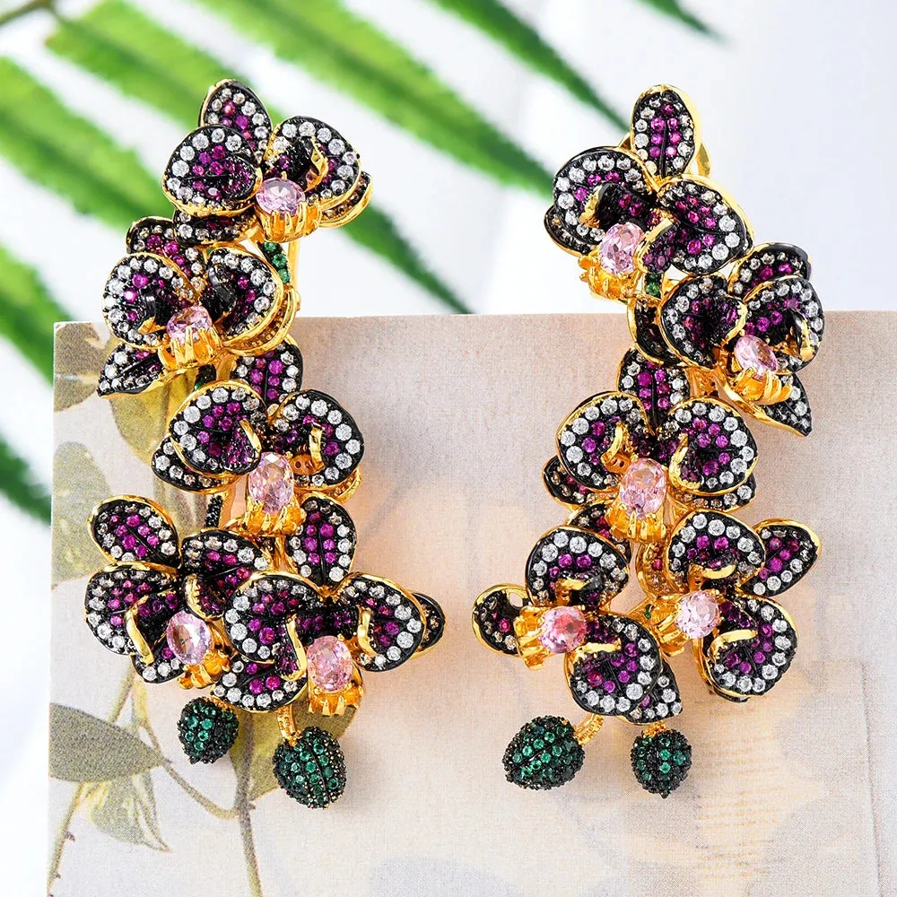 Gorgeous Crystal Dangle Earrings for Women Bridal Wedding Party Jewelry Accessory