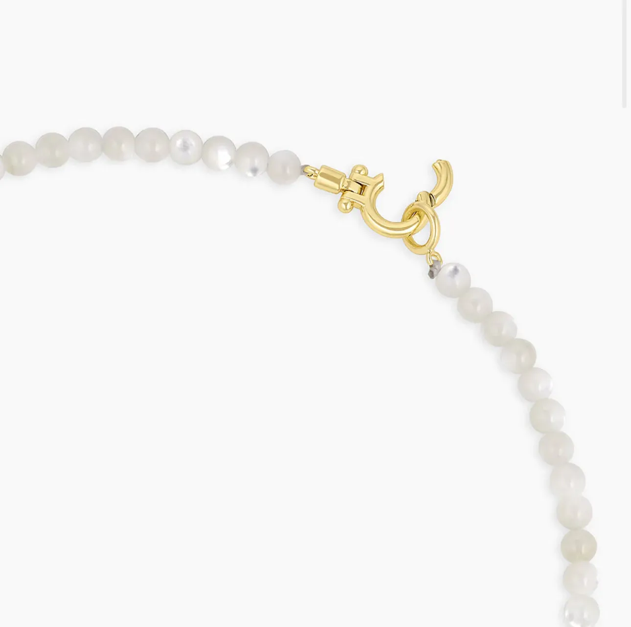 Gorjana Carter Gemstone Necklace (Mother of Pearl)