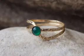 Green Agate Ring