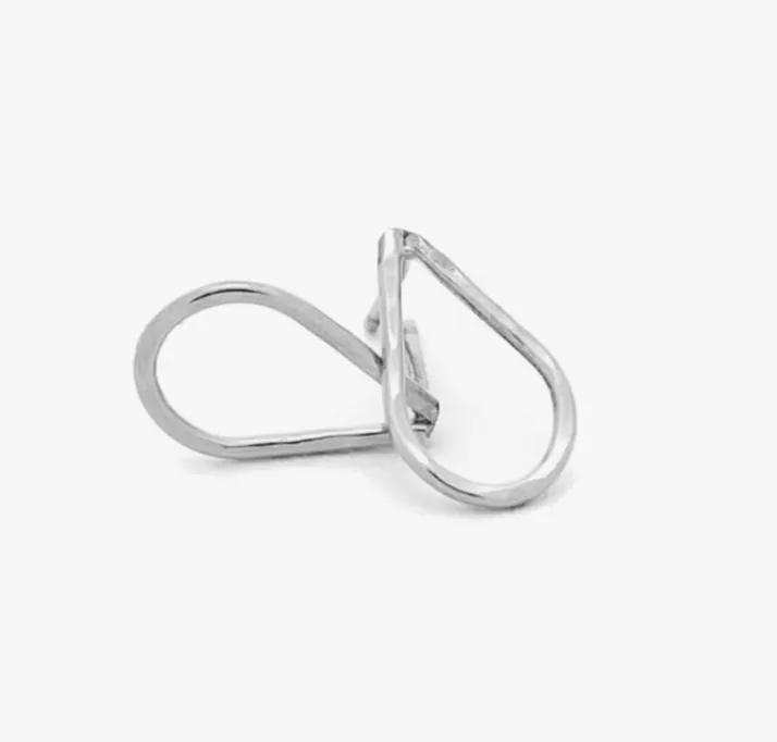 Hammered Teardrop Stud Earrings