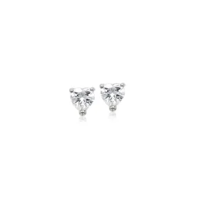 Heart 6mm Cubic Zirconia Solitaire Earring