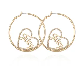 Heart Hoop Earrings