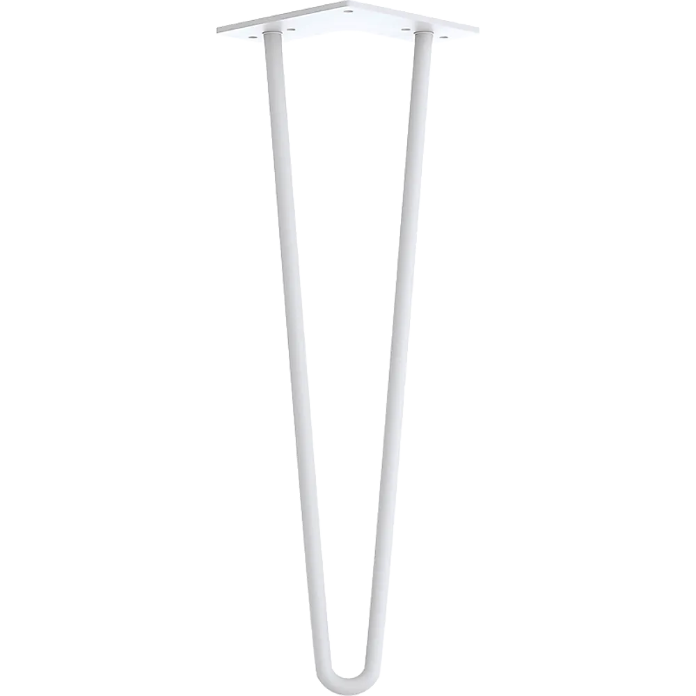 Heavy-Duty White Hairpin Table Legs, 41cm Steel Set of 4
