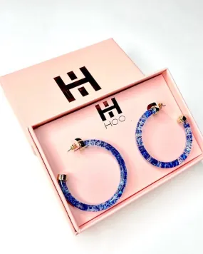 Hoop Earrings in Blue | Blue