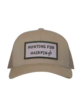 Hunting For Hairpins Trucker Hat: Tan