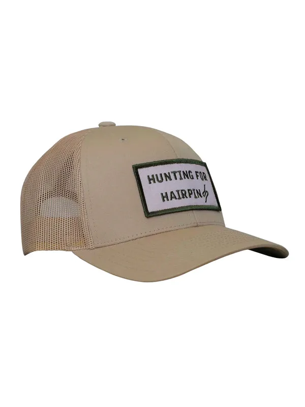 Hunting For Hairpins Trucker Hat: Tan