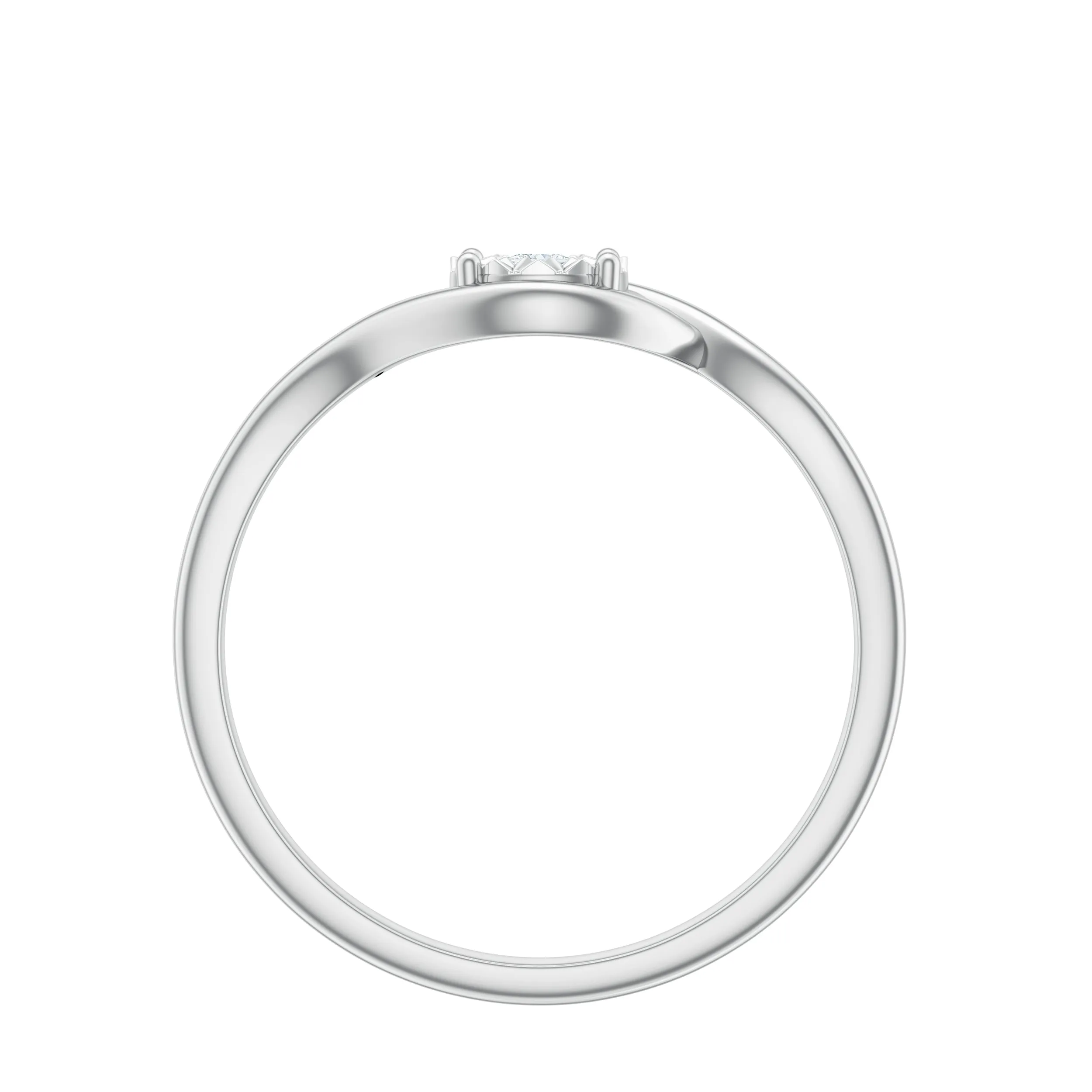 Illusion Set Round Cut Diamond Promise Ring in Gold