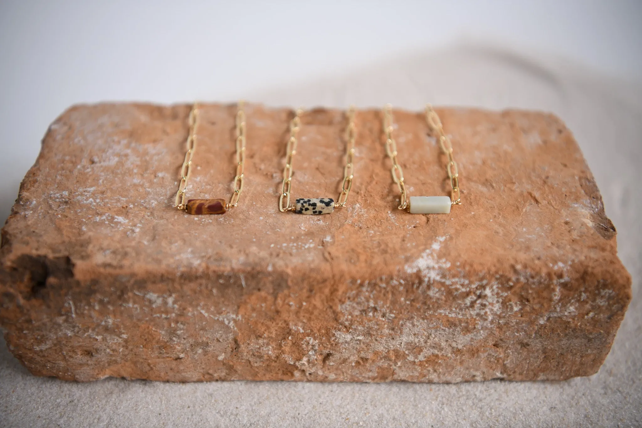 In My Dreams Amazonite Paperclip Necklace