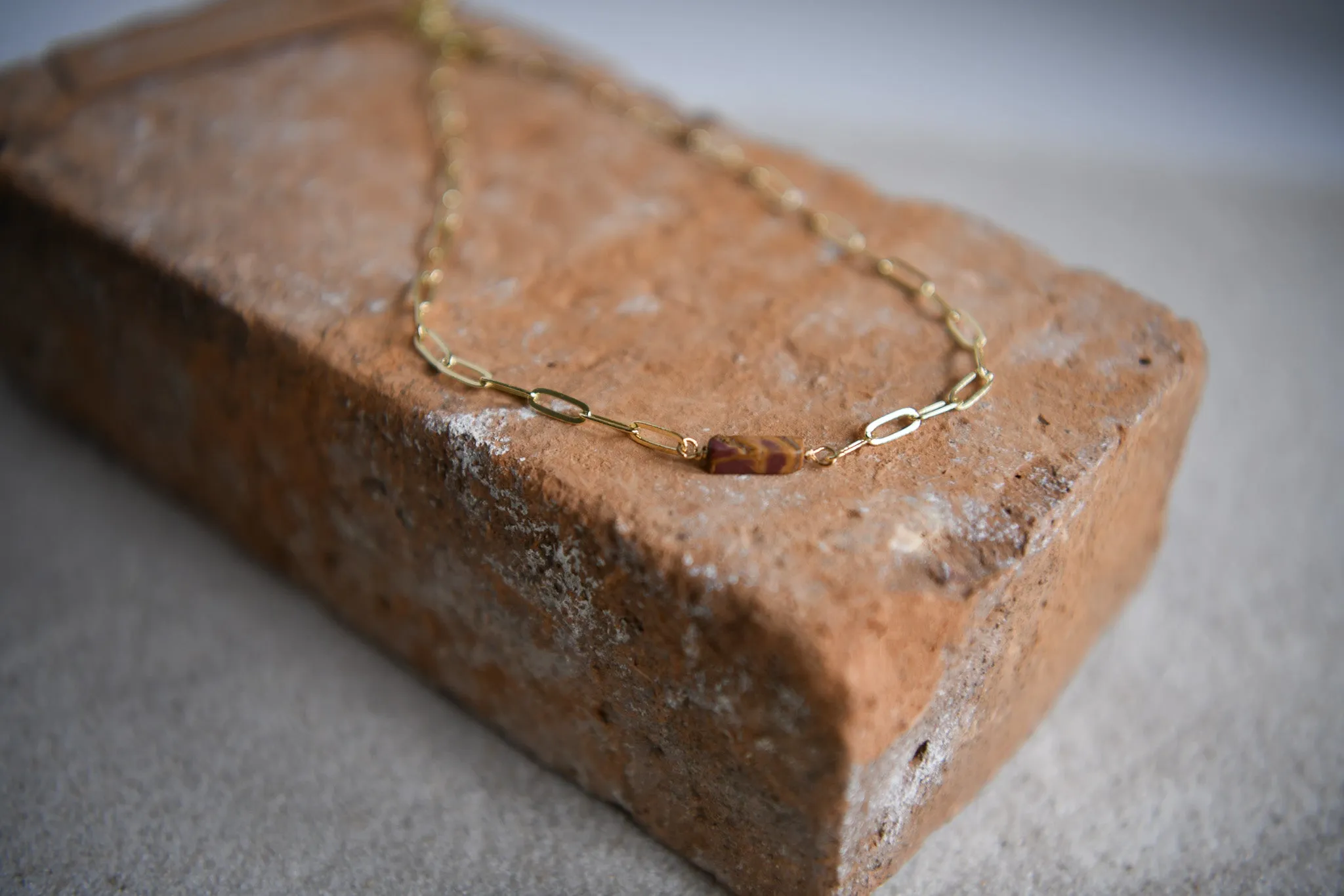 In My Dreams Amazonite Paperclip Necklace