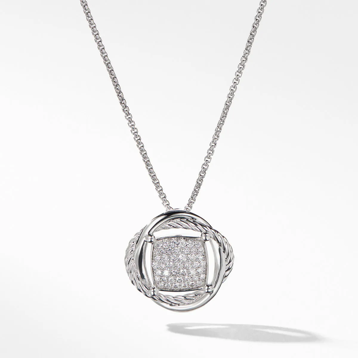 Infinity Small Pendant Necklace with Diamonds