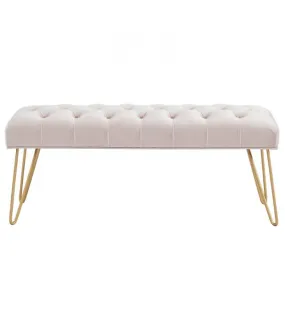Inspire Vdara 401-833BSH Bench In Blush Pink/Gold